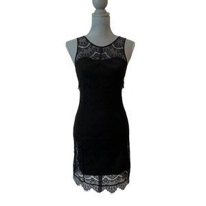 Mendocino TECE Black lace cut out dress